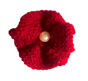 Knitted Poppy